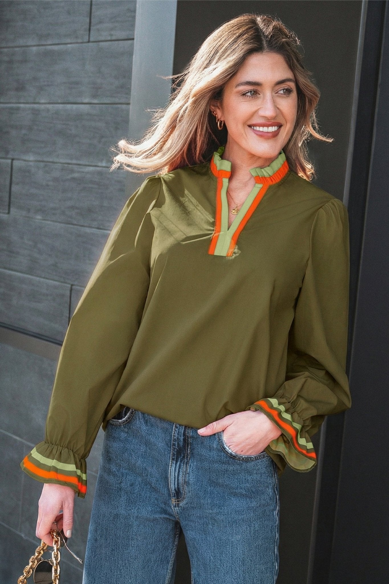 Marie Long Sleeve Blouse Long Sleeve Top - Hello Beautiful BoutiqueBlouses & ShirtsThreaded Pear