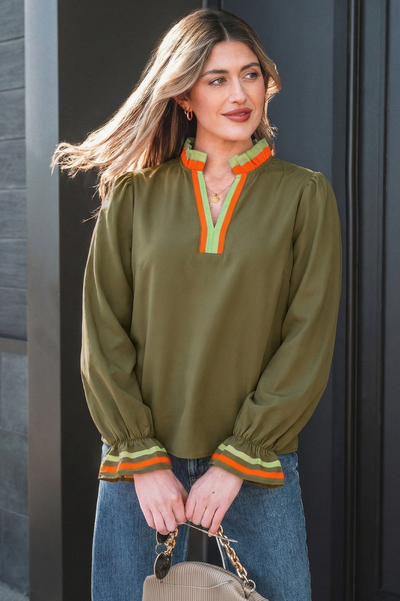 Marie Long Sleeve Blouse Long Sleeve Top - Hello Beautiful BoutiqueBlouses & ShirtsThreaded Pear