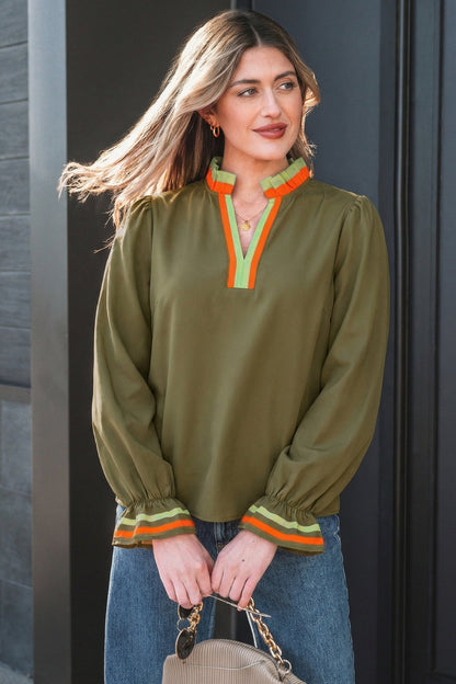 Marie Long Sleeve Blouse Long Sleeve Top - Hello Beautiful BoutiqueBlouses & ShirtsThreaded Pear