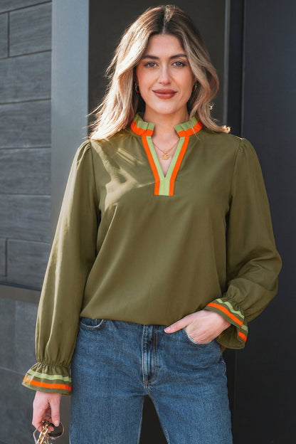 Marie Long Sleeve Blouse Long Sleeve Top - Hello Beautiful BoutiqueBlouses & ShirtsThreaded Pear