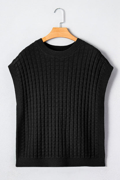 Marina Textured Short Sleeve Sweater - Hello Beautiful BoutiqueShort Sleeve SweatersThreaded Pear