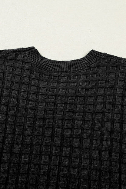 Marina Textured Short Sleeve Sweater - Hello Beautiful BoutiqueShort Sleeve SweatersThreaded Pear