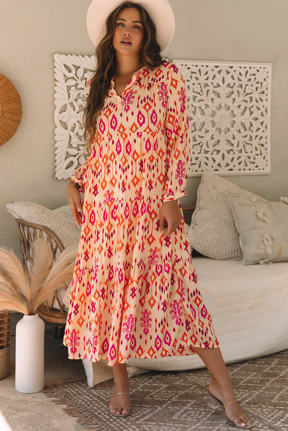 Marjorie Geometric Printed Maxi Dress - Hello Beautiful Boutique20% OFFThreaded Pear