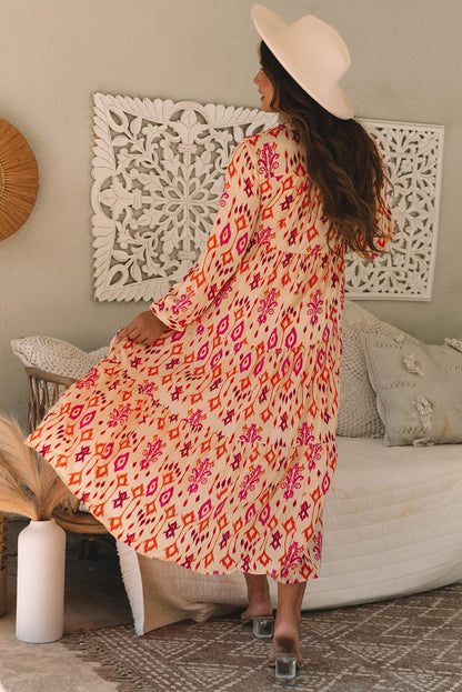 Marjorie Geometric Printed Maxi Dress - Hello Beautiful Boutique20% OFFThreaded Pear