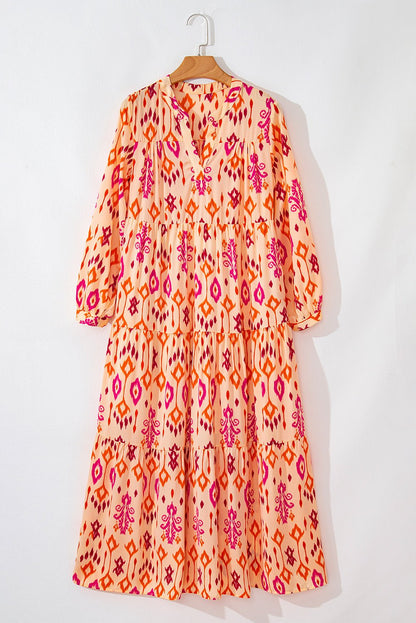 Marjorie Geometric Printed Maxi Dress - Hello Beautiful Boutique20% OFFThreaded Pear