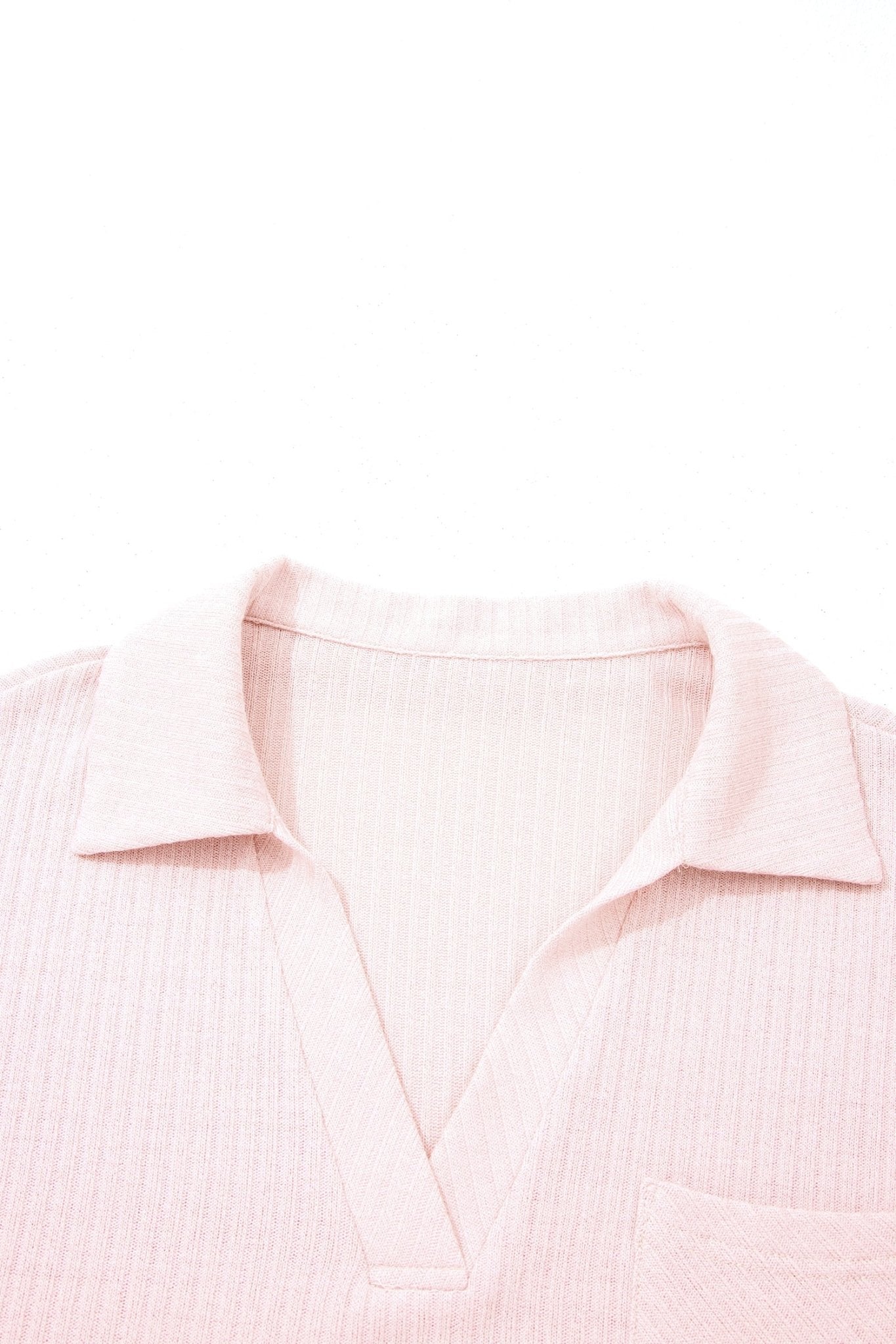 Marley Light Collared Ribbed Tee - Hello Beautiful BoutiqueTops & TeesThreaded Pear