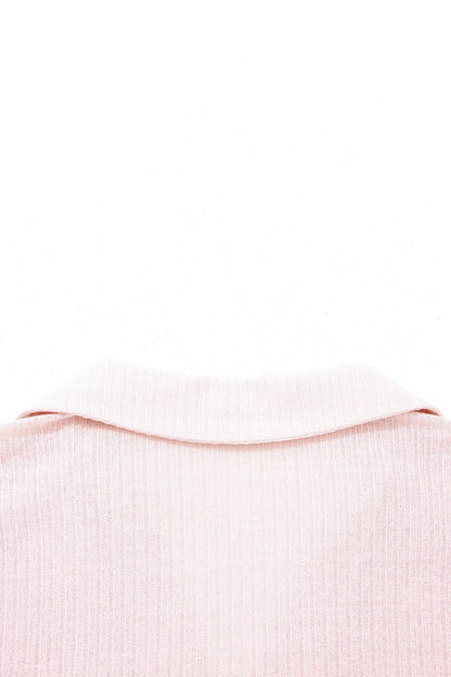 Marley Light Collared Ribbed Tee - Hello Beautiful BoutiqueTops & TeesThreaded Pear