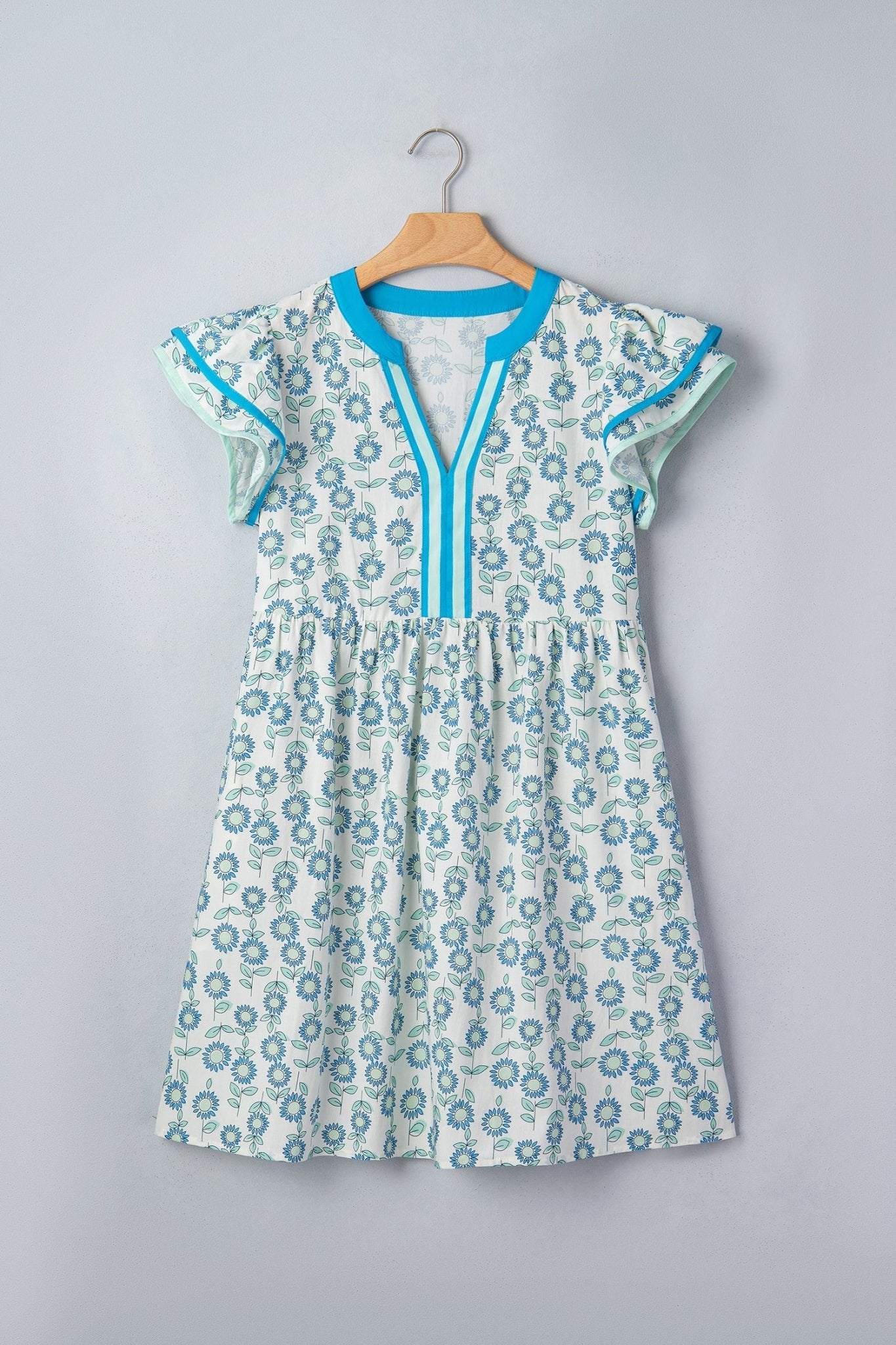 Marlowe Flutter Sleeve Mini Dress - Hello Beautiful BoutiqueFloral DressesThreaded Pear