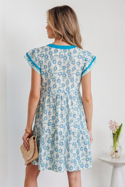 Marlowe Flutter Sleeve Mini Dress - Hello Beautiful BoutiqueFloral DressesThreaded Pear
