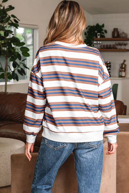 Marlowe Stripe Drop Shoulder Pullover - Hello Beautiful Boutique15% OFFThreaded Pear