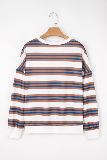 Marlowe Stripe Drop Shoulder Pullover - Hello Beautiful Boutique15% OFFThreaded Pear