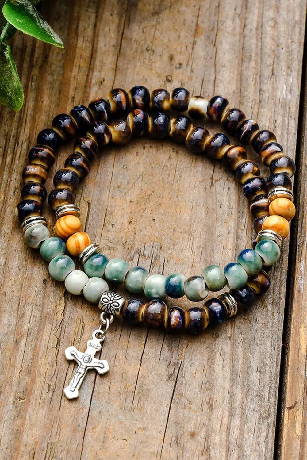 Matilda Layered Cross Beading Bracelet - Hello Beautiful BoutiqueJewelryThreaded Pear