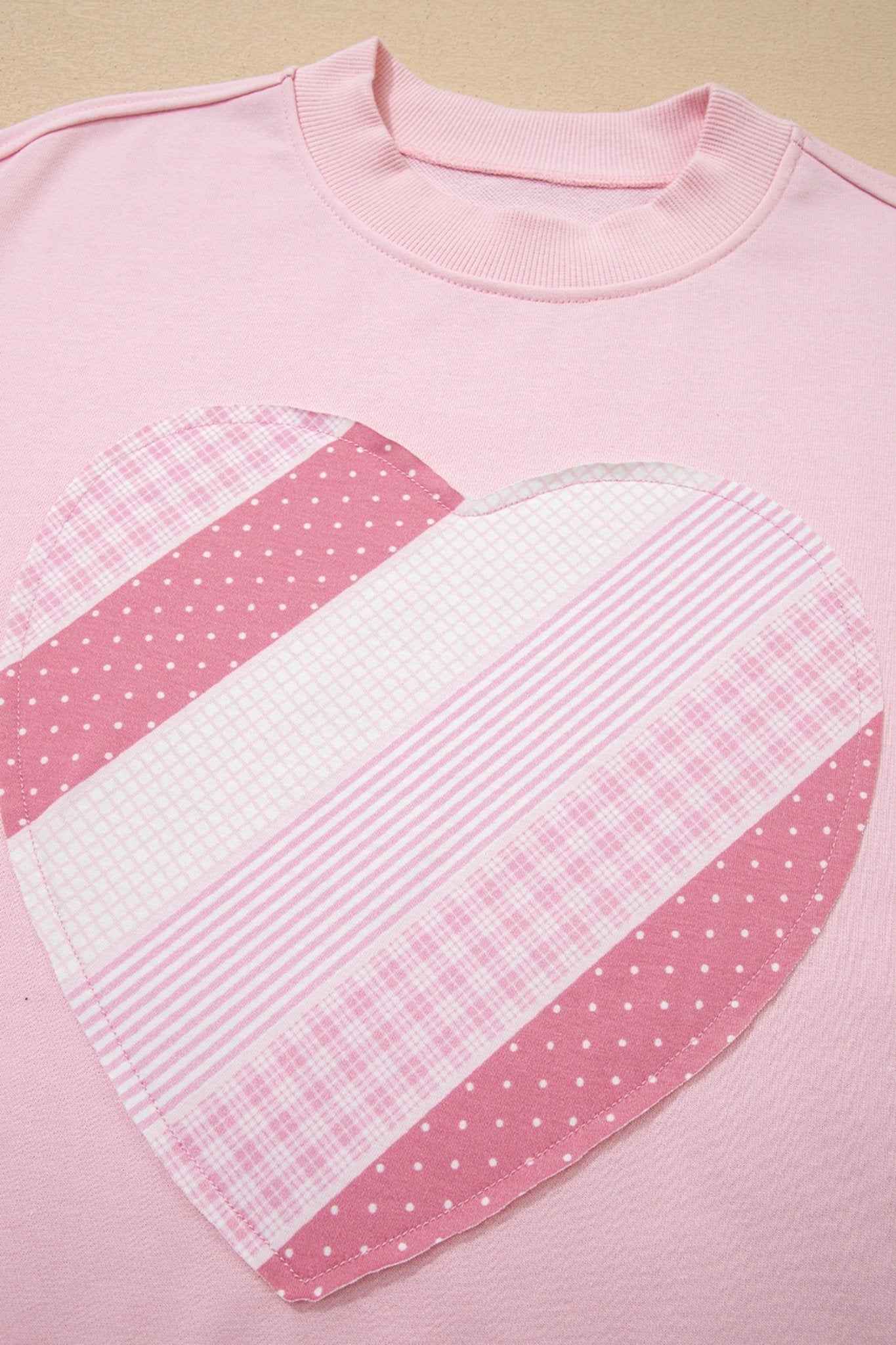 Matilda Sweetheart Patchwork Oversize Sweatshirt - Hello Beautiful BoutiqueSweatshirts & HoodiesThreaded Pear
