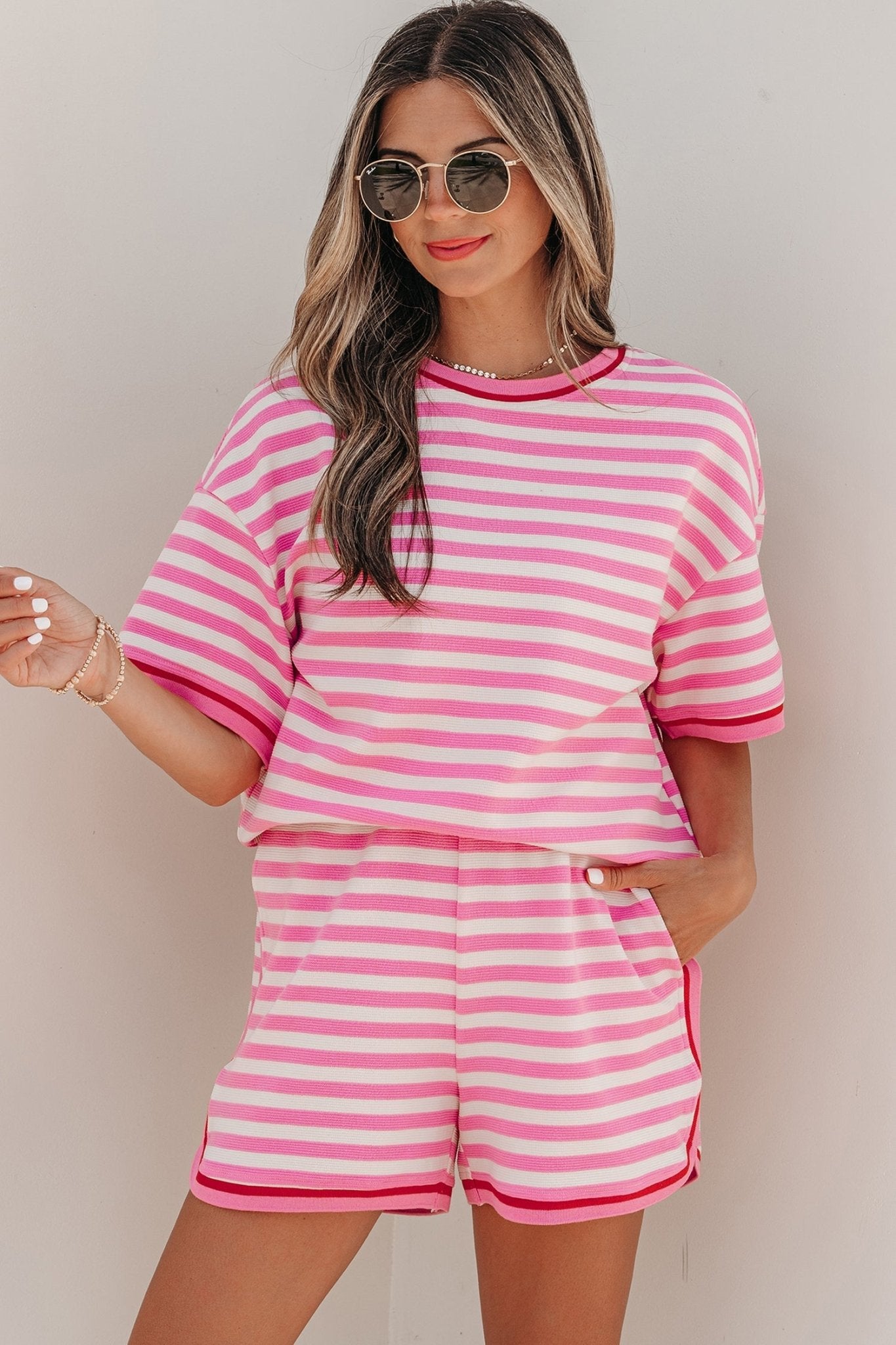 Matilda Trim Short Sleeve Set - Hello Beautiful BoutiqueShort SetsThreaded Pear