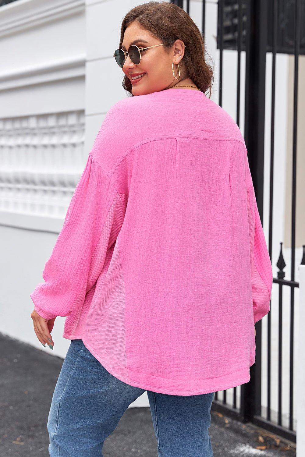 Mavis Chest Drop Sleeve PLUS Top - Hello Beautiful BoutiquePlus Size Long Sleeve TopsThreaded Pear