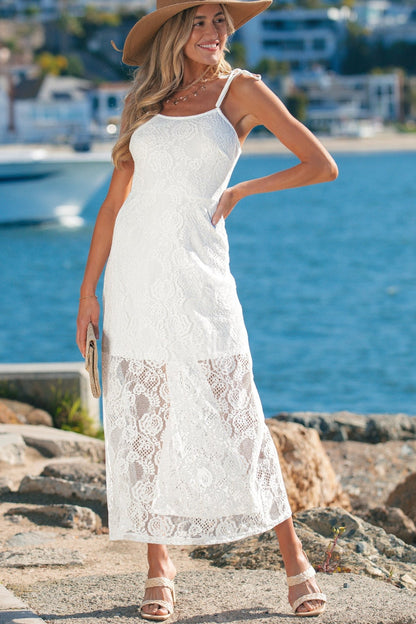 Maxine Lace Overlay Long Dress - Hello Beautiful BoutiqueMaxi DressesThreaded Pear
