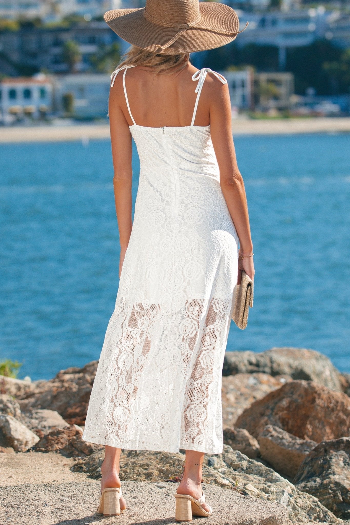 Maxine Lace Overlay Long Dress - Hello Beautiful BoutiqueMaxi DressesThreaded Pear