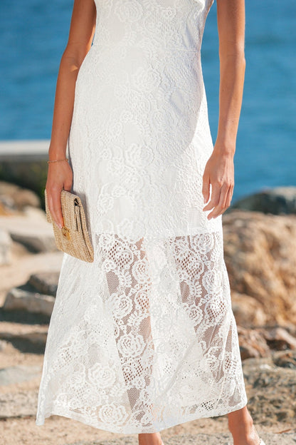 Maxine Lace Overlay Long Dress - Hello Beautiful BoutiqueMaxi DressesThreaded Pear