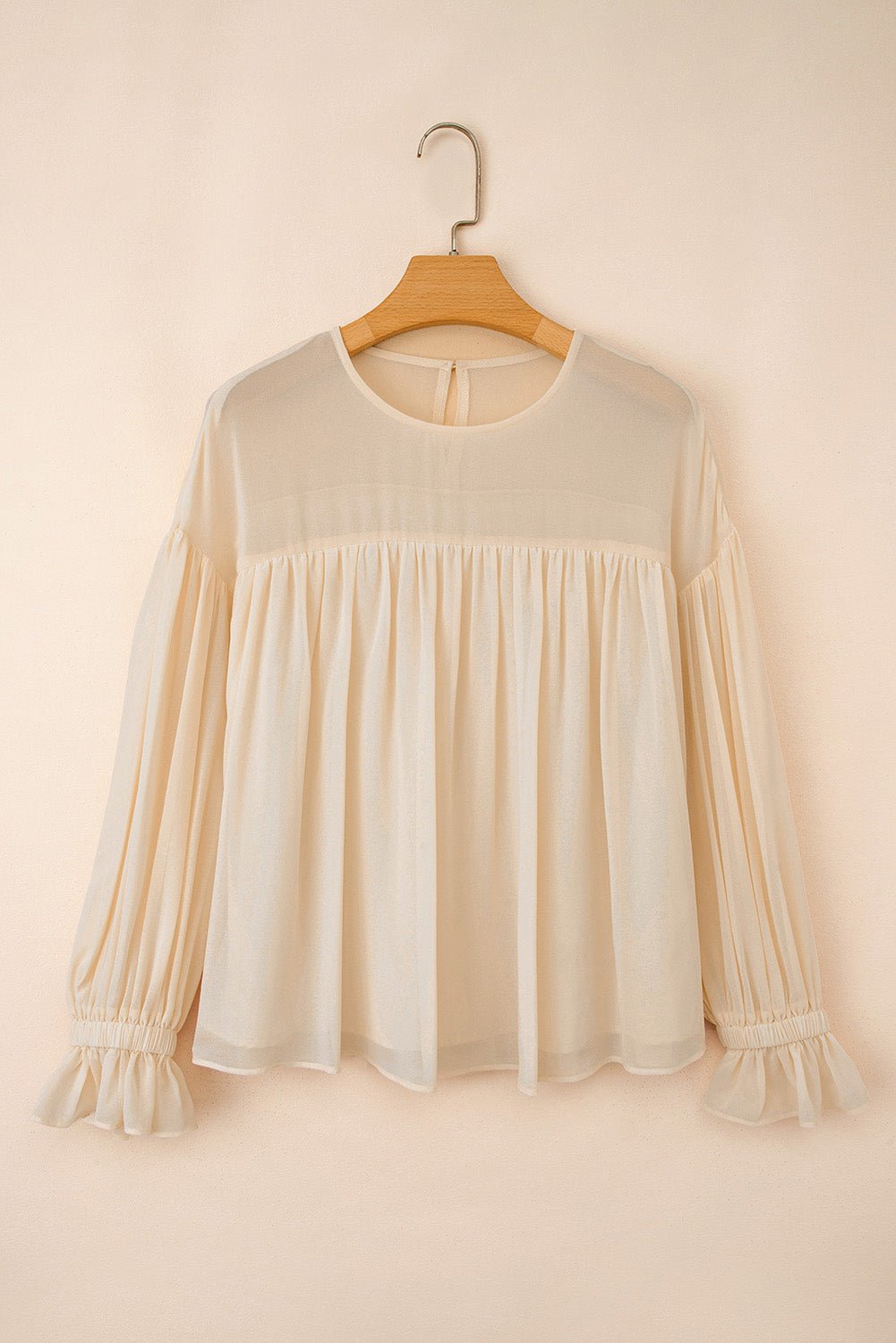Mayaevi Sleeve Chiffon Blouse Long Sleeve Top - Hello Beautiful BoutiqueBlouses & ShirtsThreaded Pear