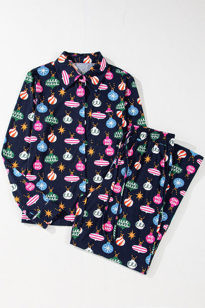 Mazie Christmas Lights Print Shirt - Hello Beautiful BoutiqueSleepwearThreaded Pear