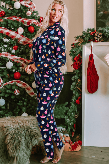 Mazie Christmas Lights Print Shirt - Hello Beautiful BoutiqueSleepwearThreaded Pear