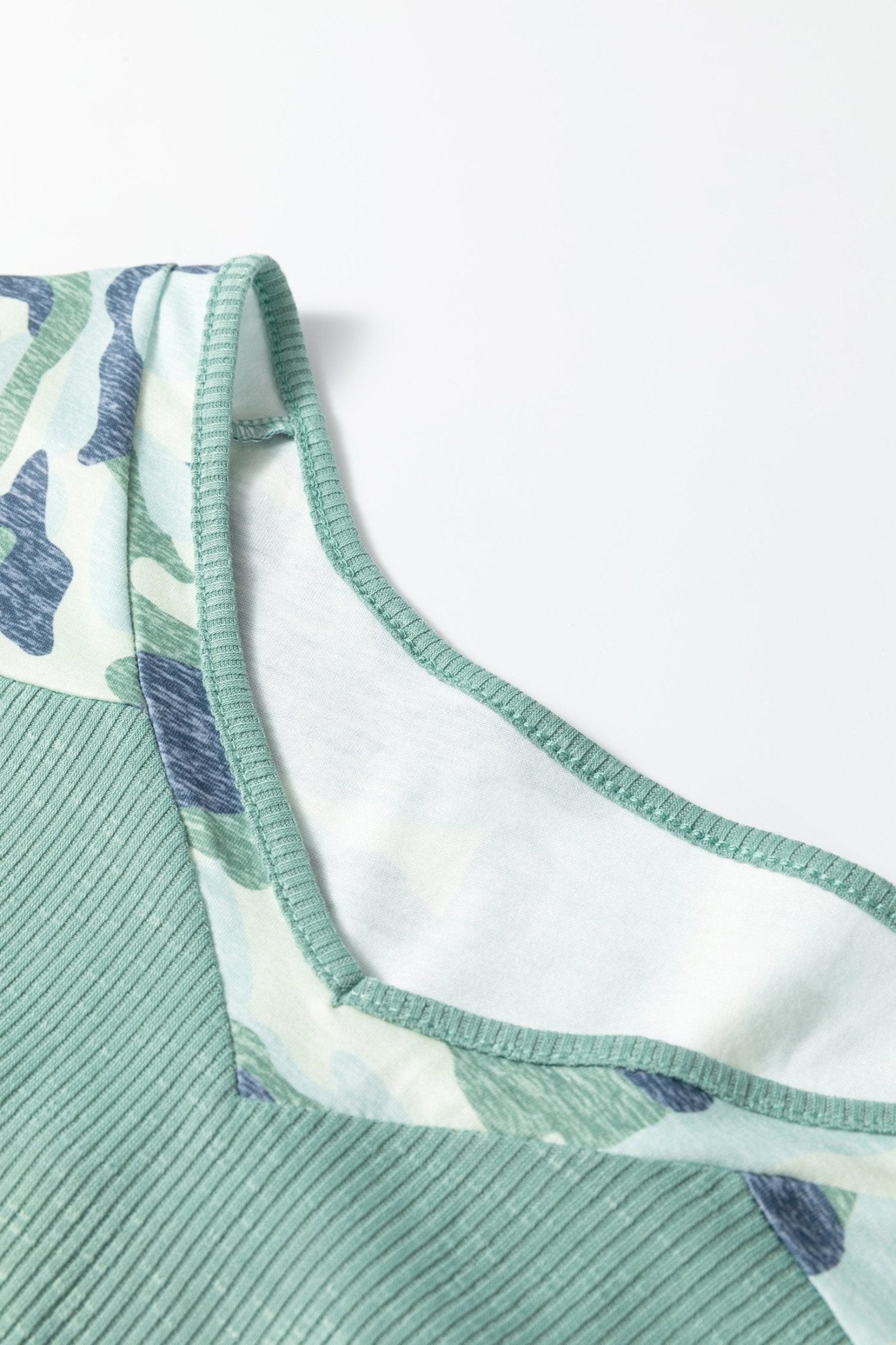 Mazie Mist Ribbed Patchwork PLUS Tee - Hello Beautiful BoutiquePlus Size Tops & TeesThreaded Pear