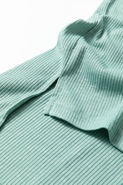 Mazie Mist Ribbed Patchwork PLUS Tee - Hello Beautiful BoutiquePlus Size Tops & TeesThreaded Pear