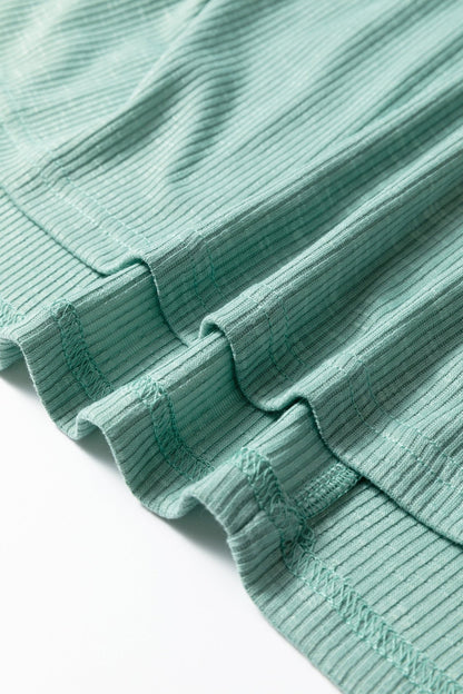 Mazie Mist Ribbed Patchwork PLUS Tee - Hello Beautiful BoutiquePlus Size Tops & TeesThreaded Pear