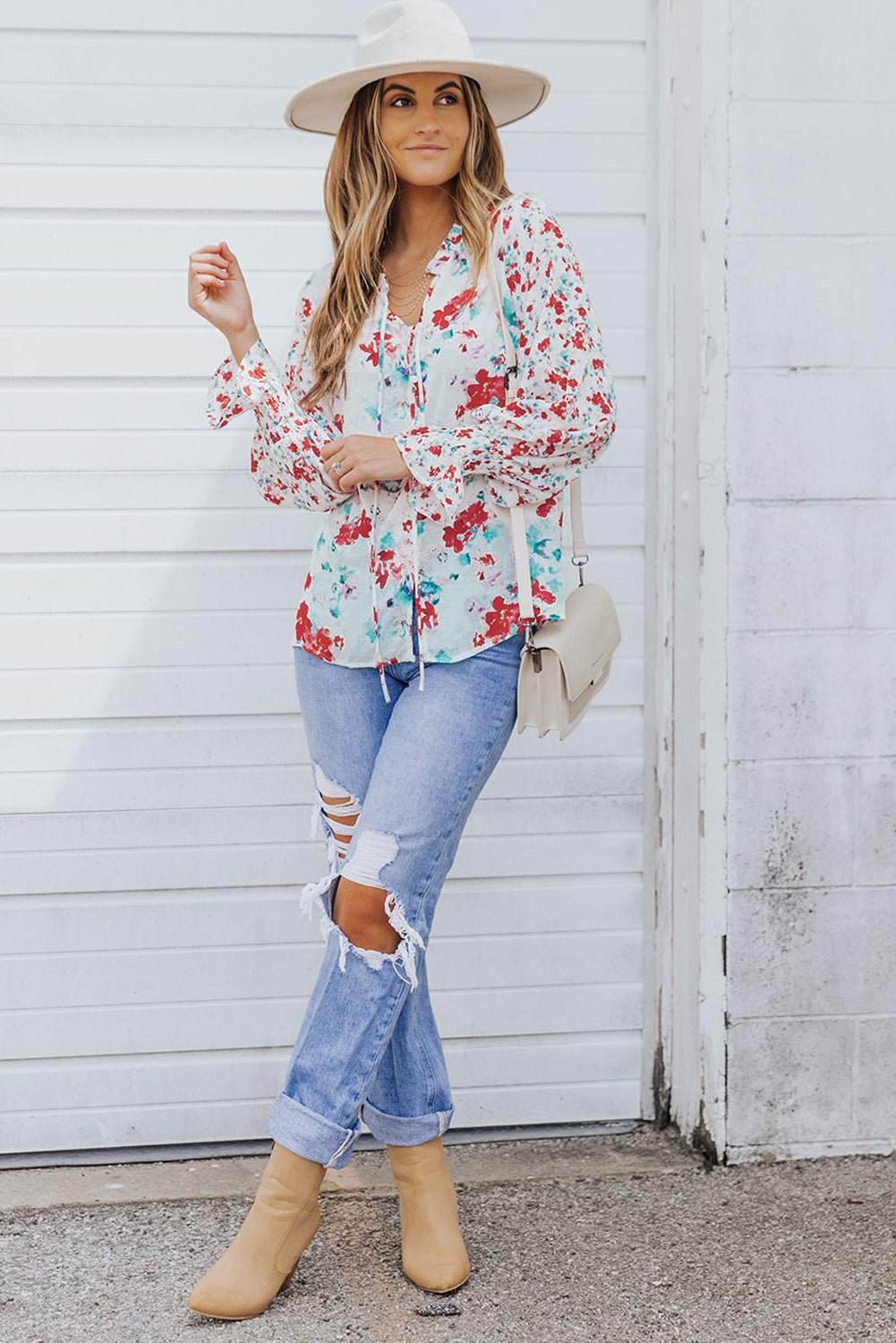 Mckenna Cakewalk Floral Smocked Blouse - Hello Beautiful BoutiqueBlouses & ShirtsThreaded Pear
