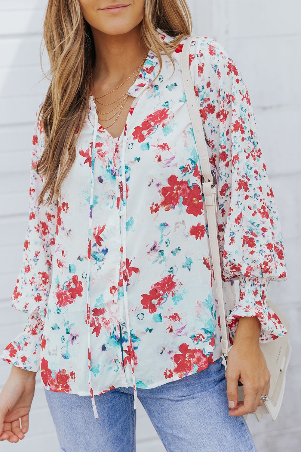 Mckenna Cakewalk Floral Smocked Blouse - Hello Beautiful BoutiqueBlouses & ShirtsThreaded Pear