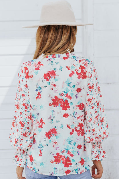Mckenna Cakewalk Floral Smocked Blouse - Hello Beautiful BoutiqueBlouses & ShirtsThreaded Pear