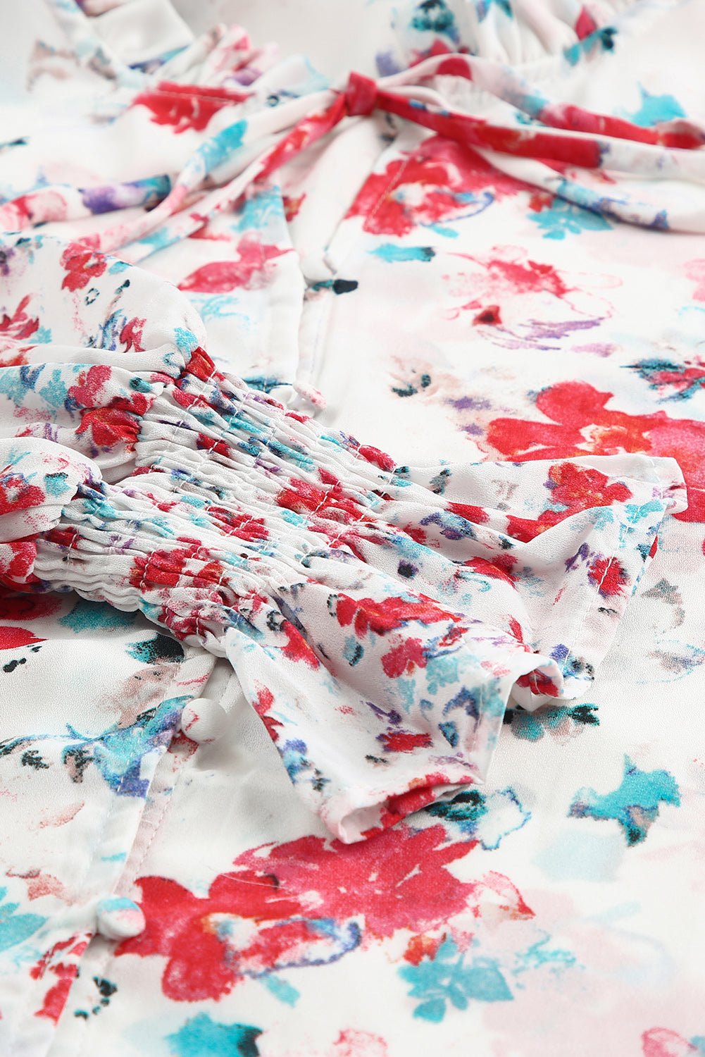 Mckenna Cakewalk Floral Smocked Blouse - Hello Beautiful BoutiqueBlouses & ShirtsThreaded Pear