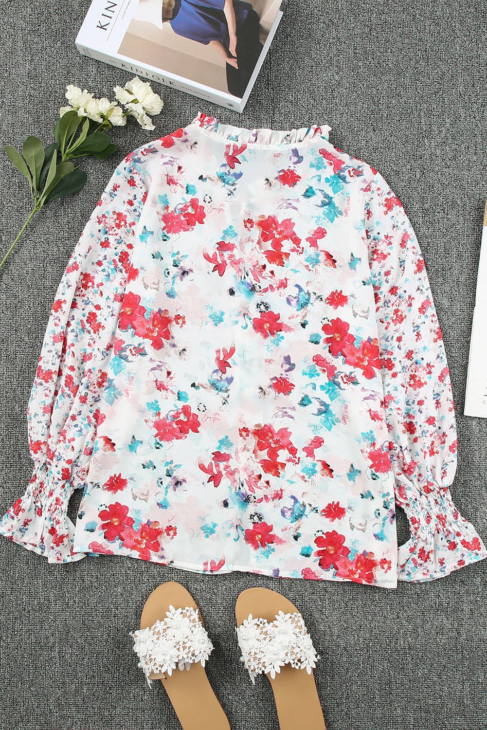 Mckenna Cakewalk Floral Smocked Blouse - Hello Beautiful BoutiqueBlouses & ShirtsThreaded Pear