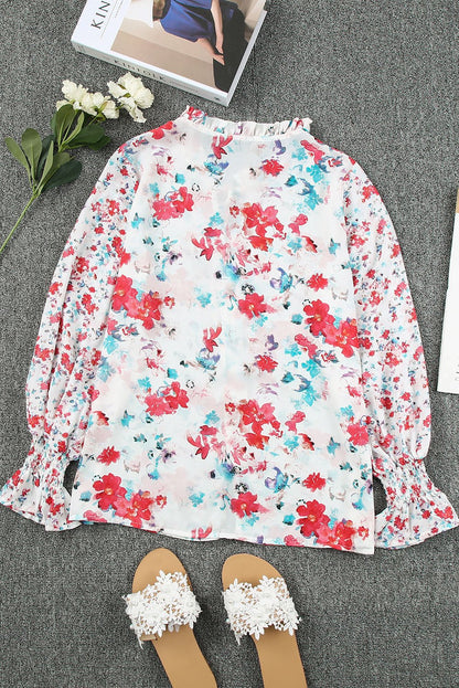 Mckenna Cakewalk Floral Smocked Blouse - Hello Beautiful BoutiqueBlouses & ShirtsThreaded Pear