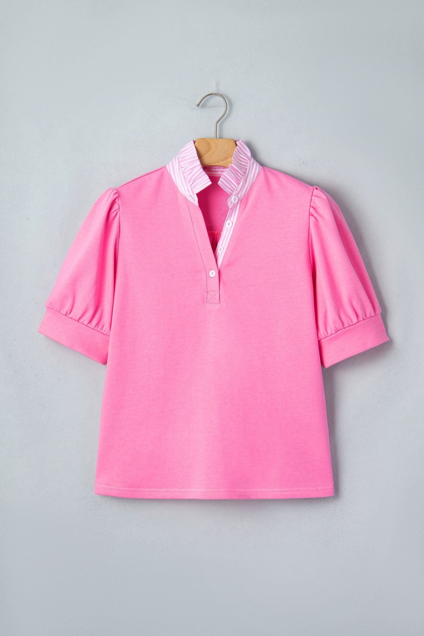 Mckenzie Collar Short Sleeve Blouse - Hello Beautiful BoutiqueBlouses & ShirtsThreaded Pear