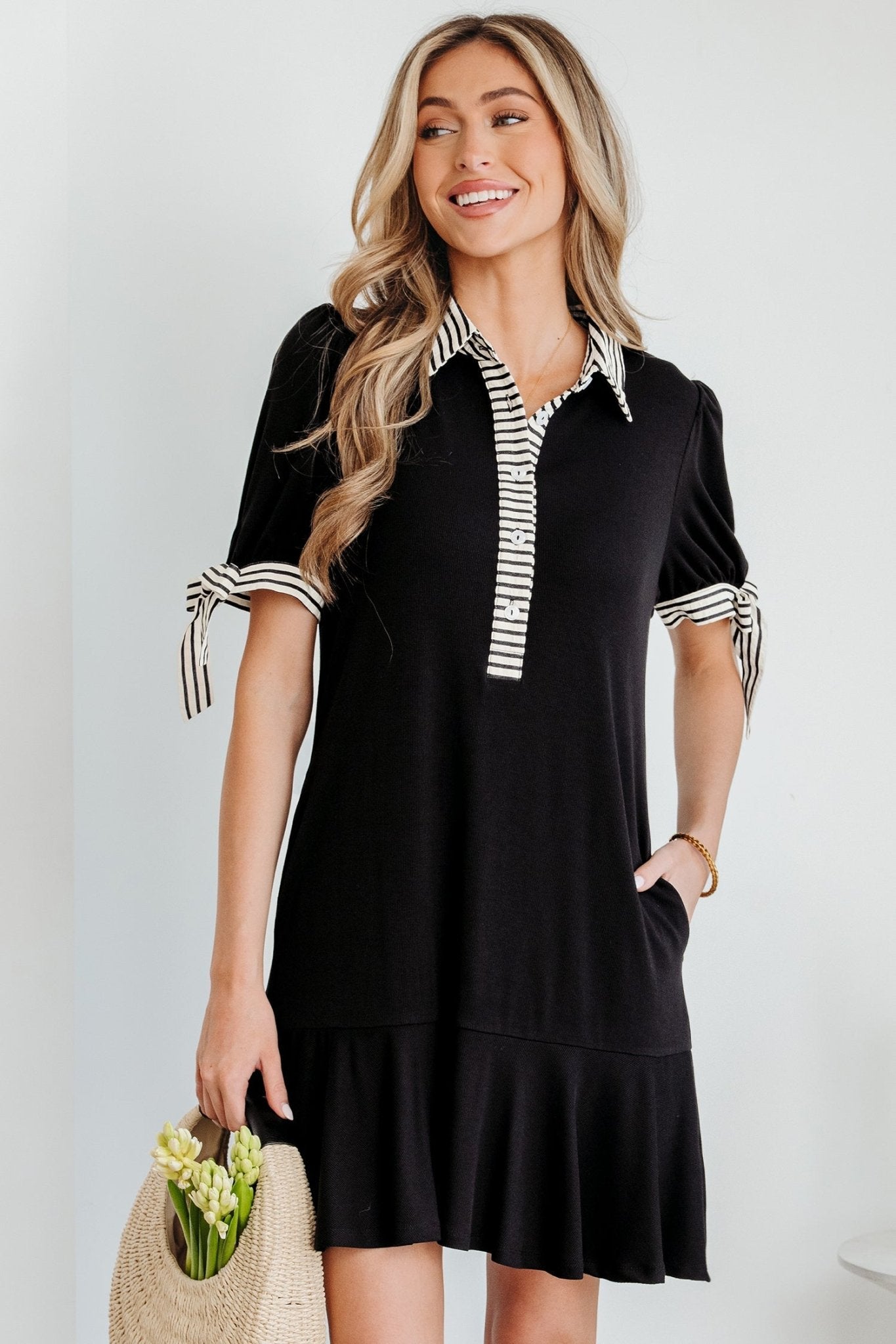 Mckenzie Sleeve Shift Mini Dress - Hello Beautiful BoutiqueMini DressesThreaded Pear