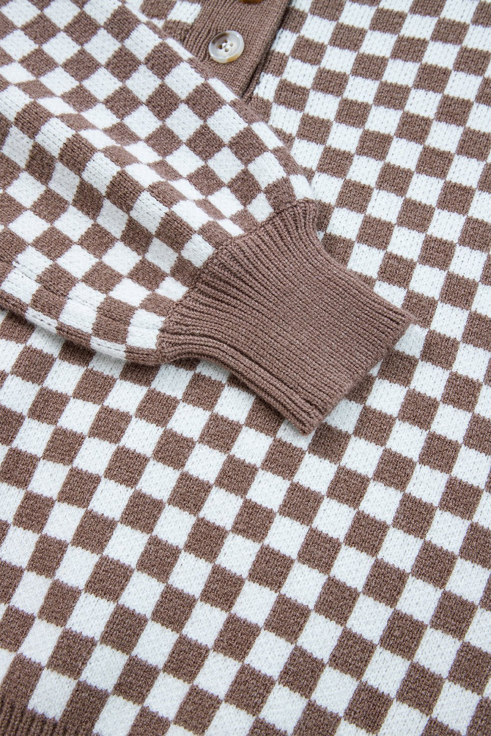 Mckinley Trim Checkerboard Knit Sweater - Hello Beautiful BoutiqueSweatersThreaded Pear