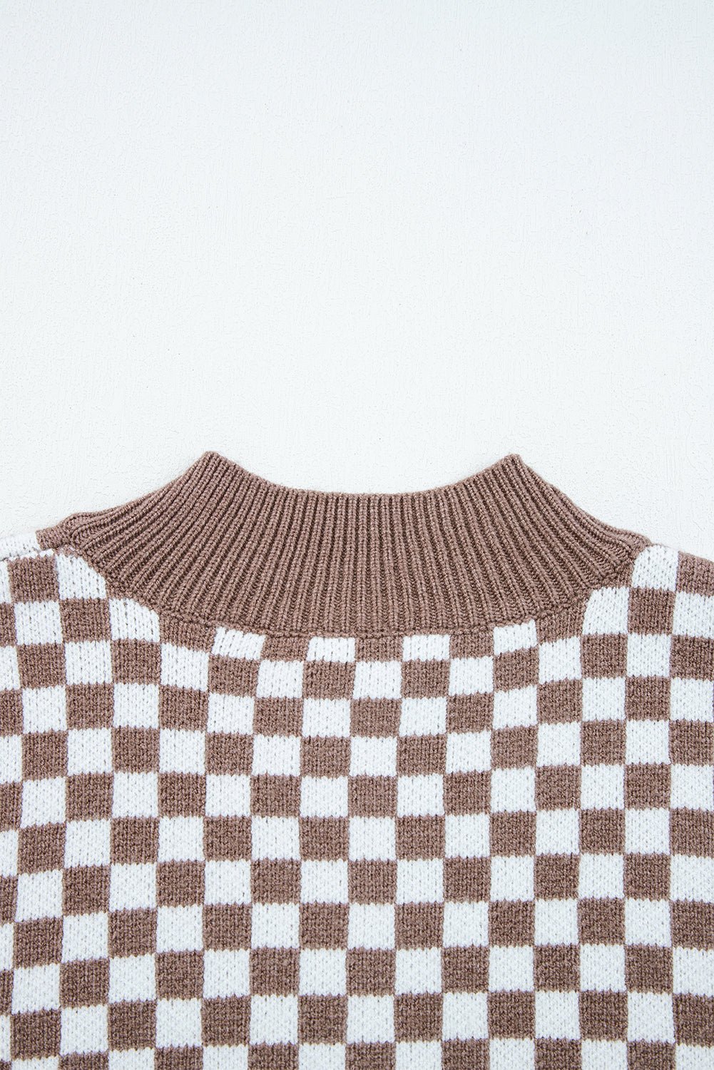 Mckinley Trim Checkerboard Knit Sweater - Hello Beautiful BoutiqueSweatersThreaded Pear