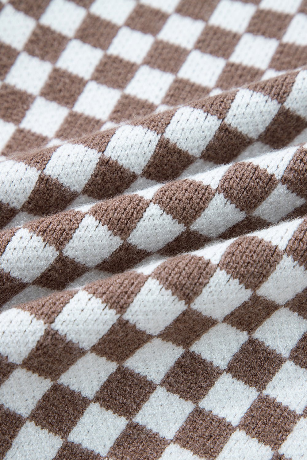 Mckinley Trim Checkerboard Knit Sweater - Hello Beautiful BoutiqueSweatersThreaded Pear