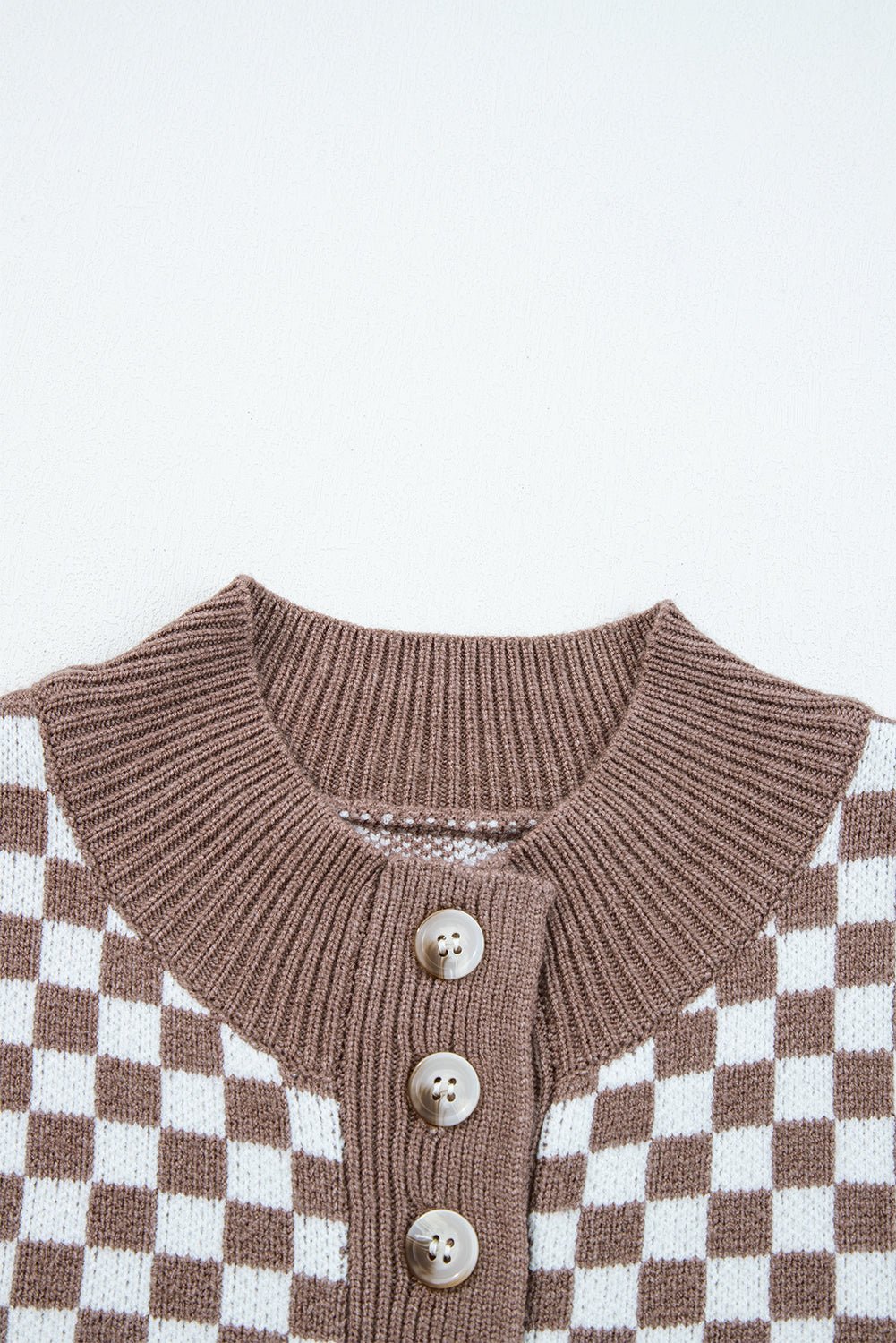 Mckinley Trim Checkerboard Knit Sweater - Hello Beautiful BoutiqueSweatersThreaded Pear