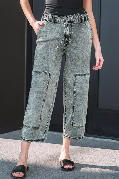 Mckinley Wash Barrel Fit Pants - Hello Beautiful BoutiqueJeansThreaded Pear