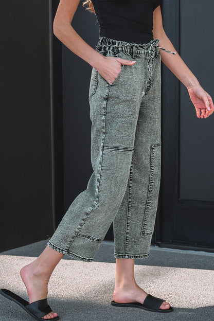 Mckinley Wash Barrel Fit Pants - Hello Beautiful BoutiqueJeansThreaded Pear