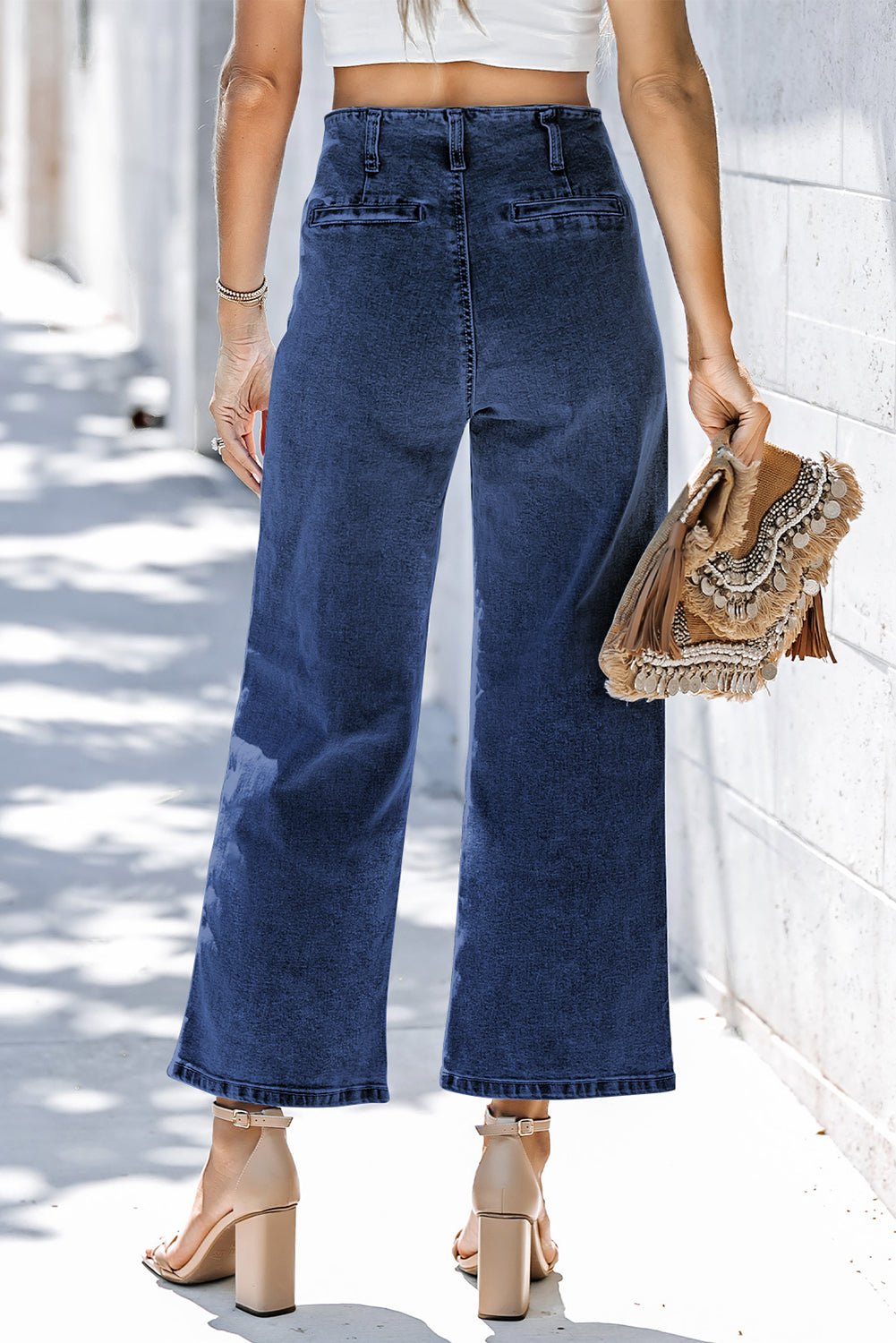 Mckinley Wide Leg Cropped Jeans - Hello Beautiful BoutiqueJeansThreaded Pear
