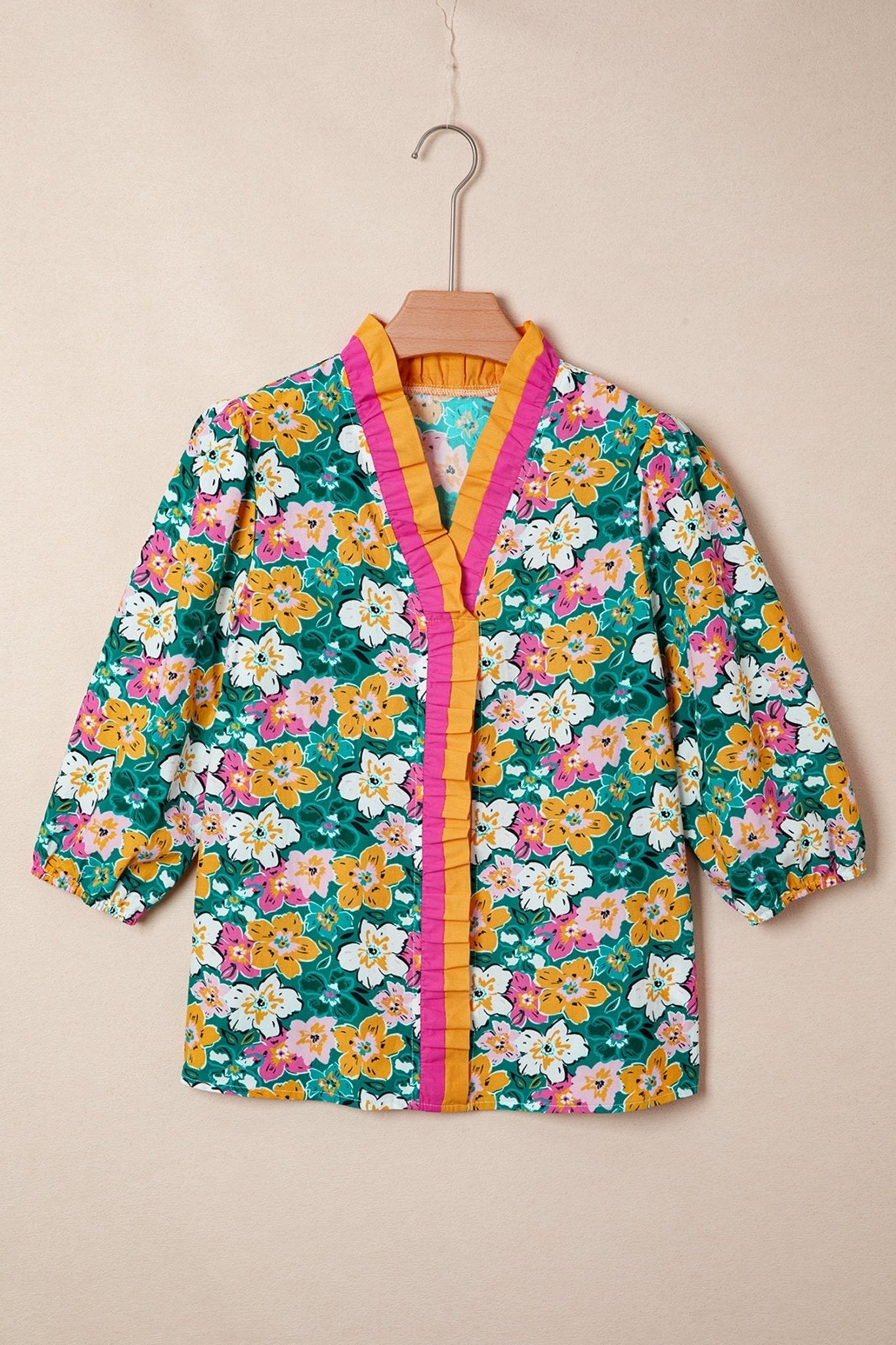 Meadow 3 4 Sleeve Blouse - Hello Beautiful BoutiqueBlouses & ShirtsThreaded Pear