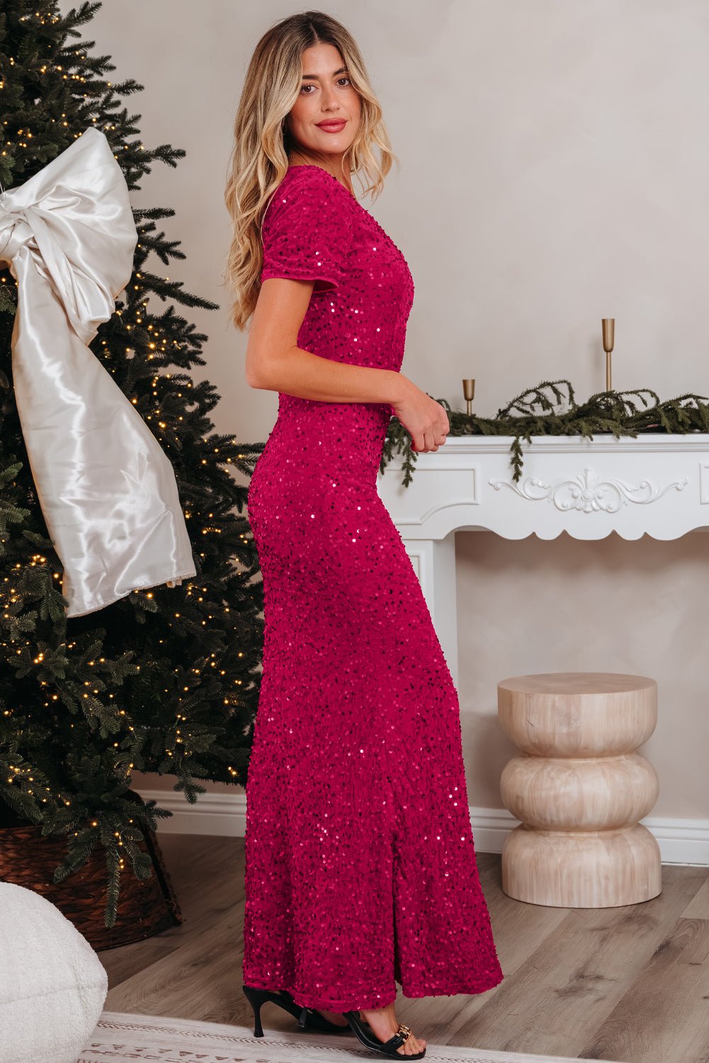 Meadow High Bodycon Sequin Gown - Hello Beautiful BoutiqueSequin DressesThreaded Pear