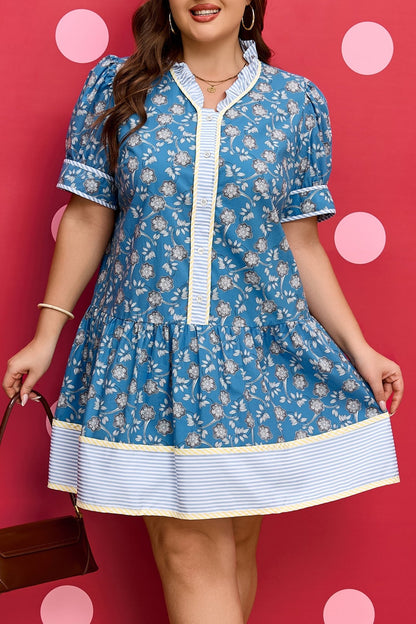 Meilani Front Ruffle Hem PLUS Dress - Hello Beautiful BoutiquePlus Size Mini DressesThreaded Pear