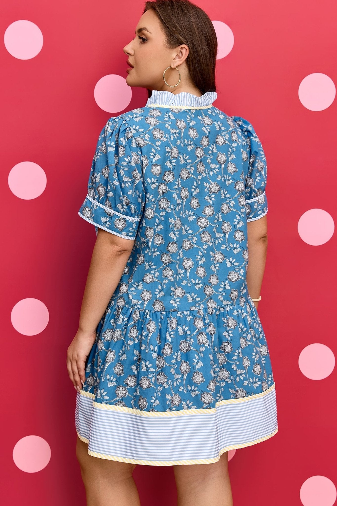 Meilani Front Ruffle Hem PLUS Dress - Hello Beautiful BoutiquePlus Size Mini DressesThreaded Pear