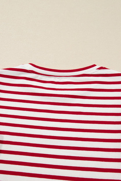Meilani Stripe Ruffle Trim Long Sleeve Top - Hello Beautiful BoutiqueLong Sleeve TopsThreaded Pear
