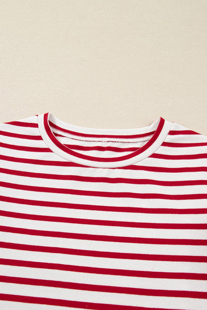 Meilani Stripe Ruffle Trim Long Sleeve Top - Hello Beautiful BoutiqueLong Sleeve TopsThreaded Pear