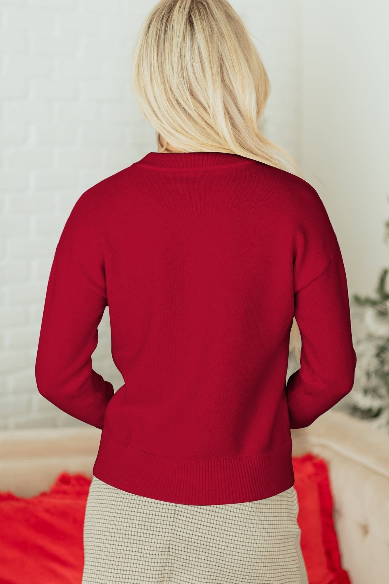Melanie Graphic Christmas Holiday Sweater - Hello Beautiful BoutiqueSweatersThreaded Pear